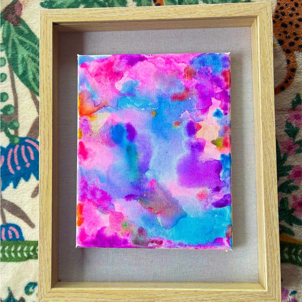 Colorful Abstract Art Shadow Boxes - Picture 2 of 3
